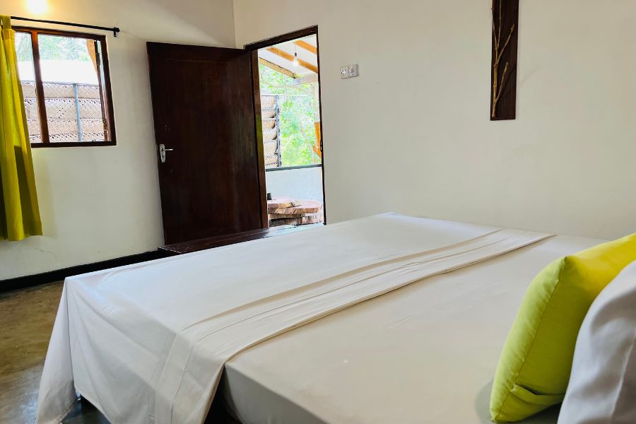 Spacious airy room Leopard Forest Chalet at Funky leopard safari lodge Yala national park 