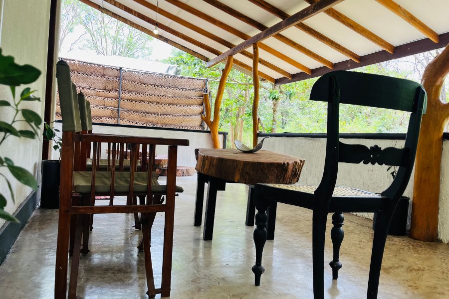 Spacious airy room Leopard Forest Chalet at Funky leopard safari lodge Yala national park 