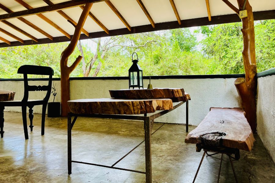 Spacious airy room Leopard Forest Chalet at Funky leopard safari lodge Yala national park 