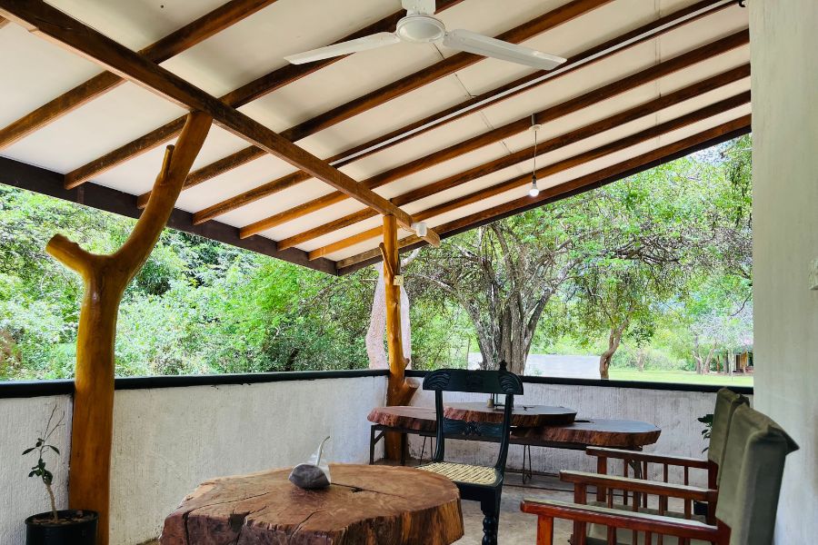 Spacious airy room Leopard Forest Chalet at Funky leopard safari lodge Yala national park 