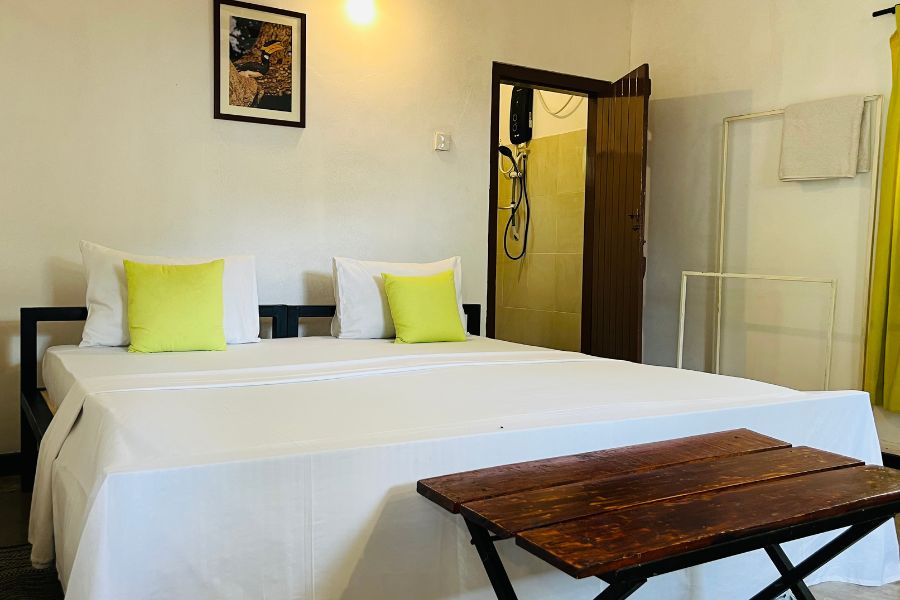 Spacious airy room Leopard Forest Chalet at Funky leopard safari lodge Yala national park 
